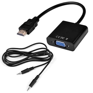 Gembird VIDEO Adapter HDMI to VGA HD15, M/F + Audio on Cable, Black A-HDMI-VGA-03