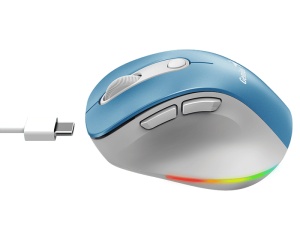 GENIUS Ergo 9000S Pro Light Blue USB Bežični plavi miš - Img 1