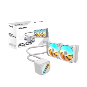 Gigabyte WHITE, GAMING 240 all-in-one liquid cooler, DIY-friendly EZ-Chain fans with slide-lock and DAISY-CHAIN GP-GIGABYTE GME 240I *