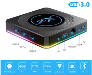 GMB-X96 X4 2/16GB smart TV box S905X4 quad, Mali-G31MP 8K, KODI Android 11.0 - Img 4