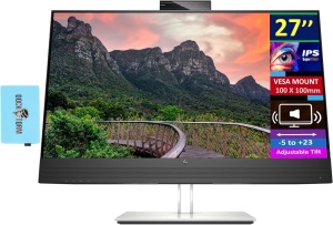 HP 27" Conferencing IPS AG QHD 2560x1440@75Hz, 16:9, 1000:1, 5ms, 300 cd/m², 178°/178°, 1 DP 1.2, 1 DP 1.2-out, 1 HDMI 1.4, 1 USB Type-C; 4 USB Type-A, 1 RJ-45, 2x5W, Height, Pivot, Swivel, Tilt, VESA 100, Black/Silver, 3yw, HP E27m G4 40Z29AA