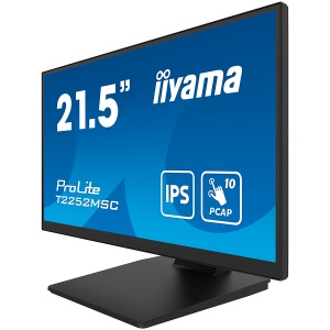 IIYAMA Monitor LED T2252MSC-B2AG 21.5" PCAP 10pt Touchscreen monitor featuring IPS panel technology, Edge-to-Edge glass design and Anti Glare coating HDMI DP USB HUB Tilt 3y T2252MSC-B2AG - Img 2