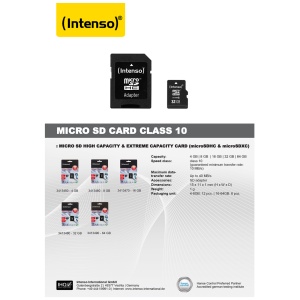 (Intenso) Micro SD Kartica 4GB Class 10 (SDHC & SDXC) sa adapterom - SDHCmicro+ad-4GB/Class10 - Img 3