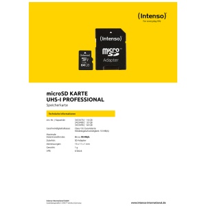 (Intenso) Micro SDHC/SDXC kartica 16GB Class 10, UHS-I +adapter, Pro - MicroSD 16GB Class10 UHS-I Pro - Img 3