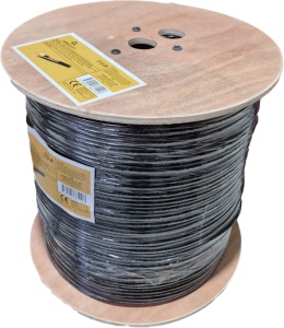 KABL-COAX-RG59+2x0.75 BC/PVC/300M CCTV Bakarni Koaksialni kabl sa napojnim kablom2x0,75mm black 300m - Img 2