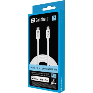 Kabl Sandberg 136-59 USB-C PD na Lightning MFI, 2M - Img 4