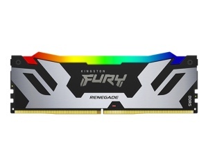 Kingston DDR5 32GB (2x16GB) 7200MT/s [FURY RENEGADE RGB], Non-ECC UDIMM, CL38 1.45V, 288-Pin 1Rx8, Silver/White, Memory Kit, w/RGB Heatsink, XMP KF572C38RSAK2-32