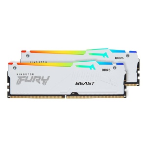 Kingston DDR5 32GB 5200MHz CL36 DIMM [FURY Beast] White RGB EXPO KF552C36BWEA-32