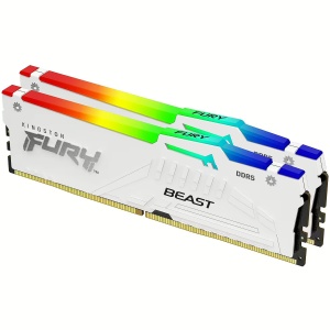 Kingston DDR5 64GB (2x32GB) 5200MHz CL36 DIMM [FURY Beast] White RGB EXPO KF552C36BWEAK2-64