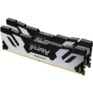 Kingston DDR5 64GB (2x32GB) 6400MHz [FURY RENEGADE], Non-ECC UDIMM, CL32 1.4V, 288-pin 2Rx8, Silver/Black, Memory Kit, w/Heatsink, XMP KF564C32RSK2-64