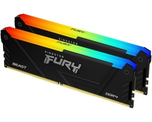 KINGSTON DIMM DDR4 32GB (2x16GB kit) 3200MT/s KF432C16BB2AK2/32 Fury Beast RGB - Img 1