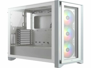Kucište CORSAIR iCUE 4000X Mid-Tower/ATX/kaljeno staklo/bez napajanja/RGB/bela - Img 4