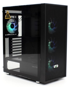 Kuciste Elite 3718 Midi Tower, ATX, ugradjena 4 RGB kulera, Crno - Img 7