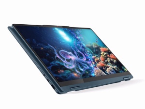 Laptop LENOVO Yoga 7 2in1 14AKP10 DOS/14" WQUX OLED Touch/Ryzen AI 7-350/24GB/1TB/BKLT SRB/smaragd - Img 2