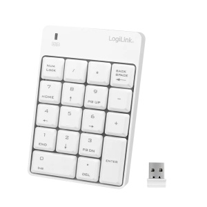 Logilink numpad BT numerička tastatura bela