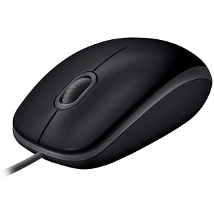 LOGITECH B110 Corded Mouse - SILENT - BLACK - USB - B2B 910-005508