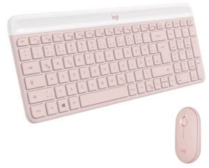 Logitech MK470 Slim Wireless Keyboard and Mouse, Rose - US - Img 1