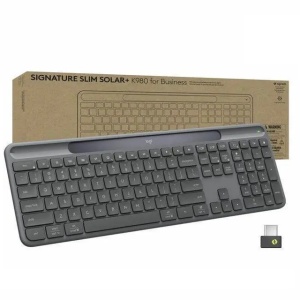 Logitech Signature Slim Solar+ wireless keyboard K980, Graphite, for Business * - Img 1