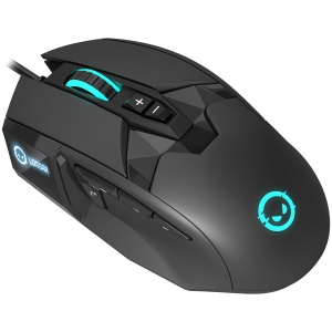 LORGAR Stricter 579, gaming mouse, 9 programmable buttons, Pixart PMW3336 sensor, DPI up to 12 000, 50 million clicks buttons lifespan, 2 switches, built-in display, 1.8m USB soft silicone cable, Matt UV coating with glossy parts and RGB lights with 4 LED - Img 2