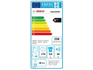 Mašina za sušenje veša BOSCH WQG24500BY/Serija 6/9kg/A++/84,2x59,8x61,3cm/bela - Img 3