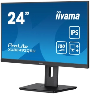 Monitor 23.8" Iiyama XUB2492QSU-B1 IPS/2560x1440/100 Hz/0,5ms/HDMI/DP/USB-C/pivo - Img 5