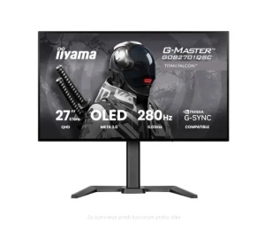Monitor 27" Iiyama GOB2701QSC-B1 IPS OLED 2560x1440/280Hz/0.03ms/HDMI/DP/pivot