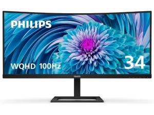 Monitor PHILIPS 346E2CUAE/00 34"/VA,zakrivljen,21:9/3440x1440/100Hz/1ms MPRT/HDMI,DP,USB/visina/crna - Img 3