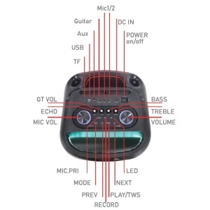 Partybox zvučnik Microlab PT1200W 400W BT/7200mAh tws aux usb microsd + mic * - Img 2