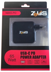 Punjač univerzalni ZEUS ZUS-NB65 PDC USB-C 65W za laptop,tablet,smart phone - Img 4