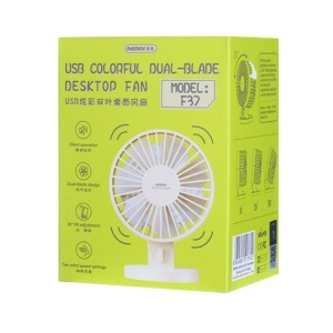 REMAX F37 USB Colorful Dual-Blade Desktop Fan - Img 3