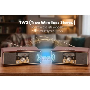Retro bluetooth radio Elementa 6681BT/B - Img 3