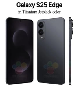 Samsung Galaxy S25 Edge S937 5G Dual Sim 12GB RAM 256GB - Titanium Jetblack - Img 2