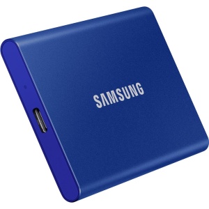 Samsung Portable SSD 1TB, T7, USB 3.2 Gen.2 (10Gbps), [Sequential Read/Write : Up to 1,050MB/sec /Up to 1,000 MB/sec], Blue MU-PC1T0H/WW *