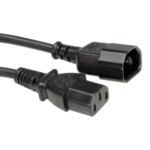 Secomp Roline Monitor Power Cable, IEC320 C14 - C13, black, 1.0m - Img 3