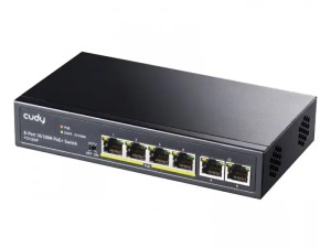 Svič 10/100 6-port Cudy FS1006P PoE+/65W/ 2× Uplink - Img 2