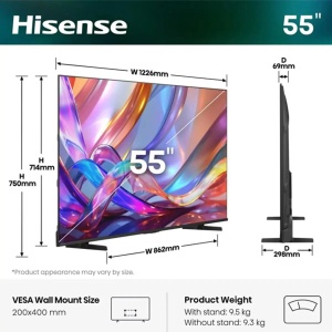 Televizor Hisense H55E7S Smart, QLED, 4K UHD, 55"(140cm), DVB-C, DVB-T2, DVB-S2 - Img 3