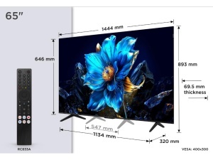 Televizor TCL 65P7K/QLED/65"/4K UHD/60Hz/Google TV/crna