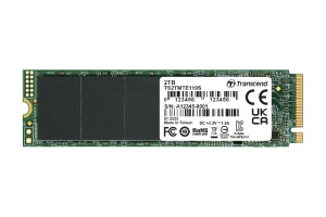 Transcend M.2 NVMe 1TB, 2280, PCIe Gen 3x4, M-Key, 3D TLC, DRAM-less, 3.58mm, double-sided, 400 TBW TS1TMTE110S