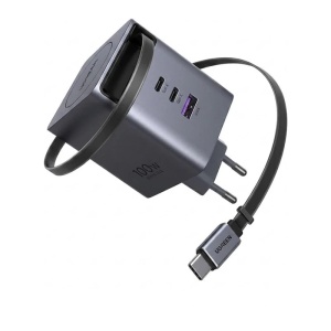 UGREEN X616 100W GaN Fast Charger 2x USB-C 1x USB-A 1x retractable USB-C cable