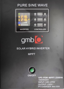 UPS-PSW-MPPT-2500VA * GMB LONG MPPT, cist sinusni pretvarac sa produzenom autonomijom 1800W-220V/24V - Img 4
