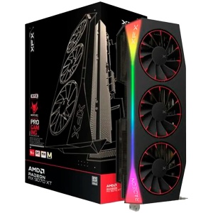 XFX Mercury AMD Radeon RX 9070XT OC Magnetic Air Edition with RGB 16GB GDDR6 HDMI 3xDP, AMD RDNA 4 RX-97TMARGB9