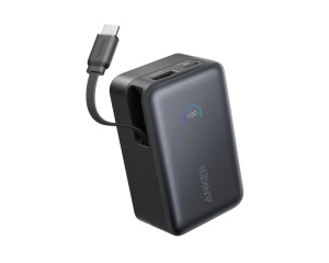 ANKER Nano 10000mAh, 45W, sa ugrađenim USB-C kablom na izvlačenje, Power Bank crni - Img 2