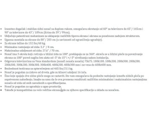 BARKAN BM464L LCD TV zglobni zidni nosač od 13 do 90 inča za ravne i zakrivljene televizore - Img 2