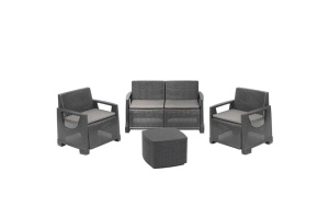 Baštenski set Bellagio antracit
