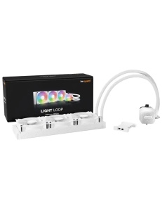 be quiet! LIGHT LOOP, 360mm White [LGA-1851 Default ILM and RL-ILM support], Pump with progressive IC, Three Light Wings LX PWM high-speed fans 120mm, ARGB-PWM hub for impressively vibrant ARGB illumination BW023