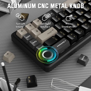 Bežična gaming tastatura Attack Shark X66 Mehanička/TriMode/Multimedia Control/Hot Swap/Star Black - Img 2