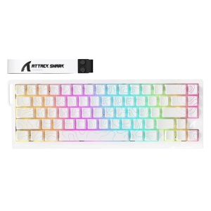 Bežična gaming tastatura Attack Shark X68Pro HE Magnetic Swith/8KHz/TriMode/RT/SnapTap/White cont