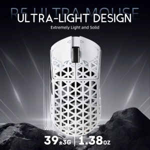Bežični gaming miš Attack Shark R5Ultra PAW3950MAX/Carbon Fiber/Superlight/8KHz/Omron Switches/White - Img 3