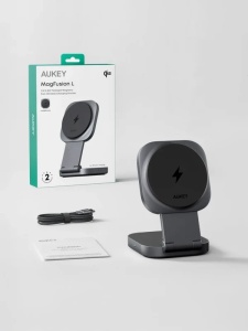 Bežični magnetni punjač za brzo punjenje AUKEY LC-MC211 2-u-1 Qi2 25W - Img 4
