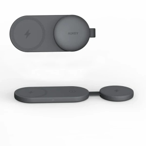 Bežični magnetni punjač za brzo punjenje AUKEY LC-MC314 3-u-1 Qi2.2 MagFusion C Pro